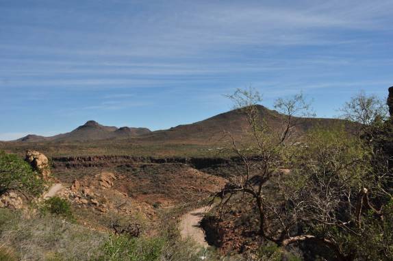 Vista a partir da Cueva Ratón da Sierra de San Francisco, na Baja California - México